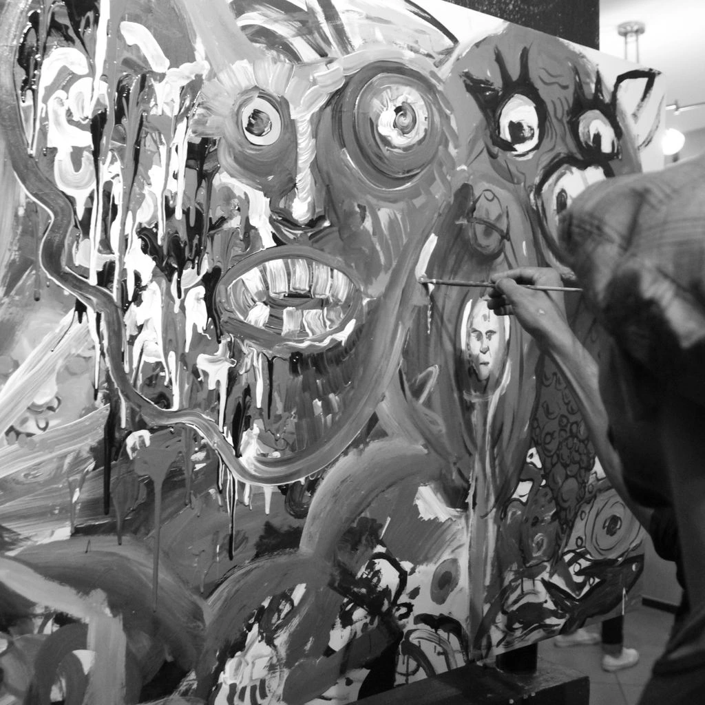 Vercel 3D launch film mid-render on a wide display, with shape sketches on a reference tablet.